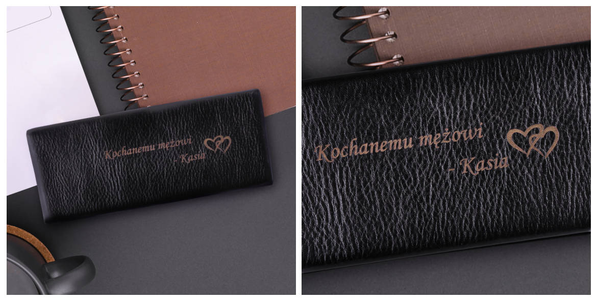 etui na okulary z dedykacją- przykład realizacji