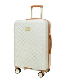 Średnia walizka PUCCINI Monogram Saint Tropez ABS023B 6A w odcieniu beżu