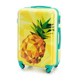 Średnia walizka WITTCHEN 56-3A-642 żółta outlet nr 40 -35%