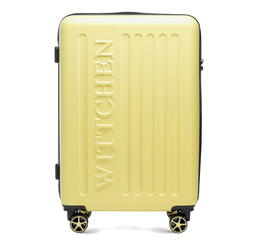 Duża walizka WITTCHEN 56-3A-503-50 żółta, tłoczone logo