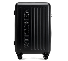 Średnia walizka WITTCHEN 56-3A-502-10 czarna, tłoczone logo