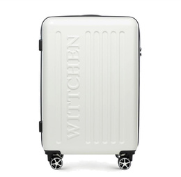 Średnia walizka WITTCHEN 56-3A-502-89 biała, tłoczone logo