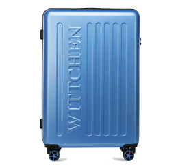 Duża walizka WITTCHEN 56-3A-503-77 niebieska, tłoczone logo